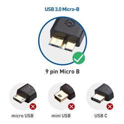 Cable Matters Câble Micro USB vers USB c 0,3 m (Câble USB c vers Micro USB,  Cable USB c Micro USB) avec Jaquette Tressée en Noir : :  Informatique