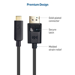 USB C to DisplayPort Cable, CHOETECH USB C to DP Cable 8K@30Hz Type C  DisplayPort Adapter (4K@60Hz/2K@165Hz) 6ft/1.8m, DisplayPort to USB C Cable  compatible with MacBook Pro/Air, iPad Pro, XPS 15/13 