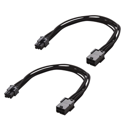 2-Pack PCI-E 6 Pin Power Cable 10 Inches